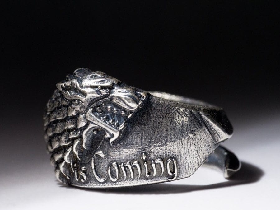 House Stark Direwolf Ring House Stark Direwolf Winter is coming Ring - Image 1
