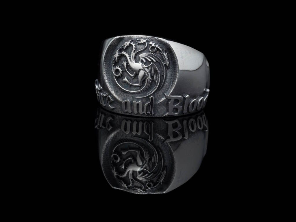 House Targaryen Ring House Targaryen Fire and blood Ring - Image 1