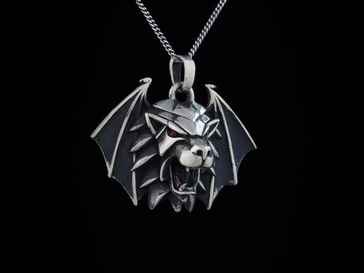 Manticore Geralt Witcher Medallion Pendant - Image 2