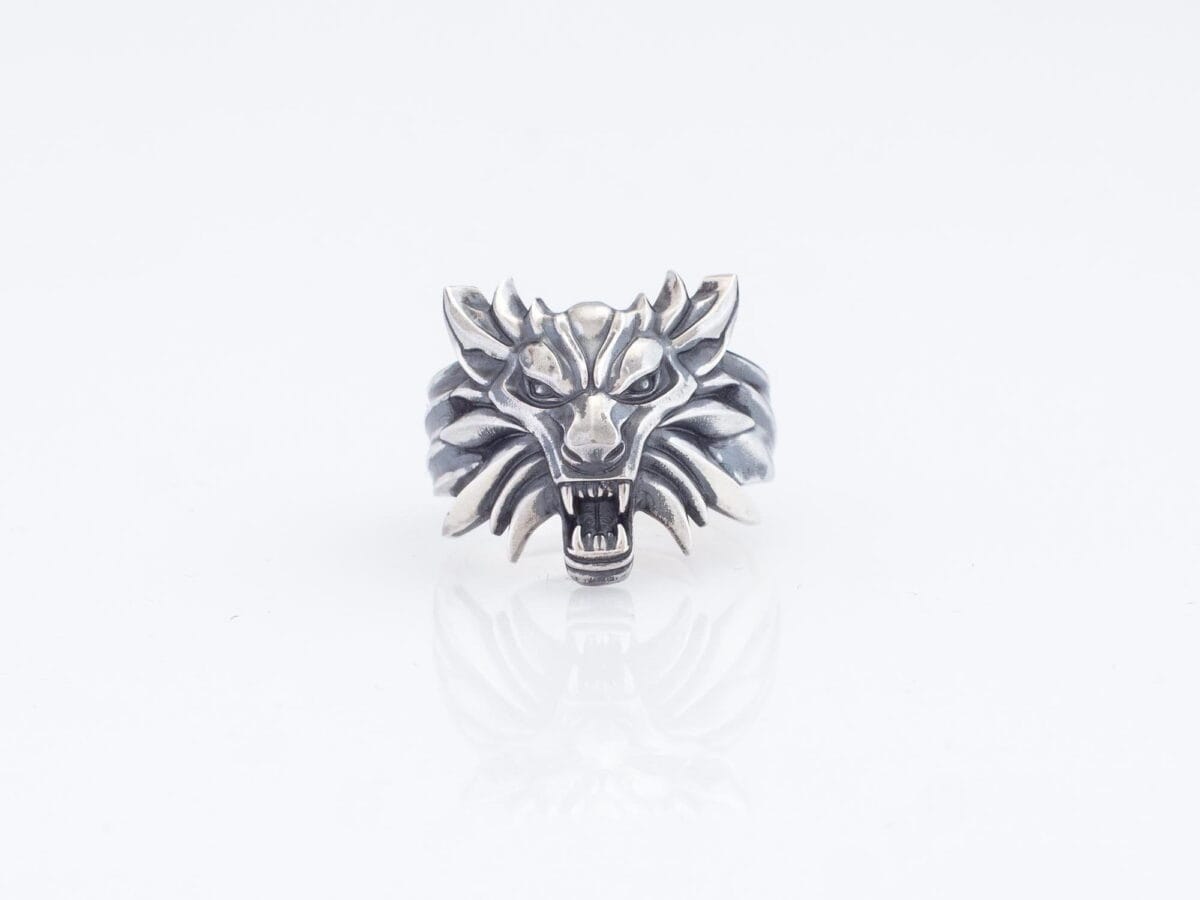 White Wolf Geralt Witcher Ring - Image 3