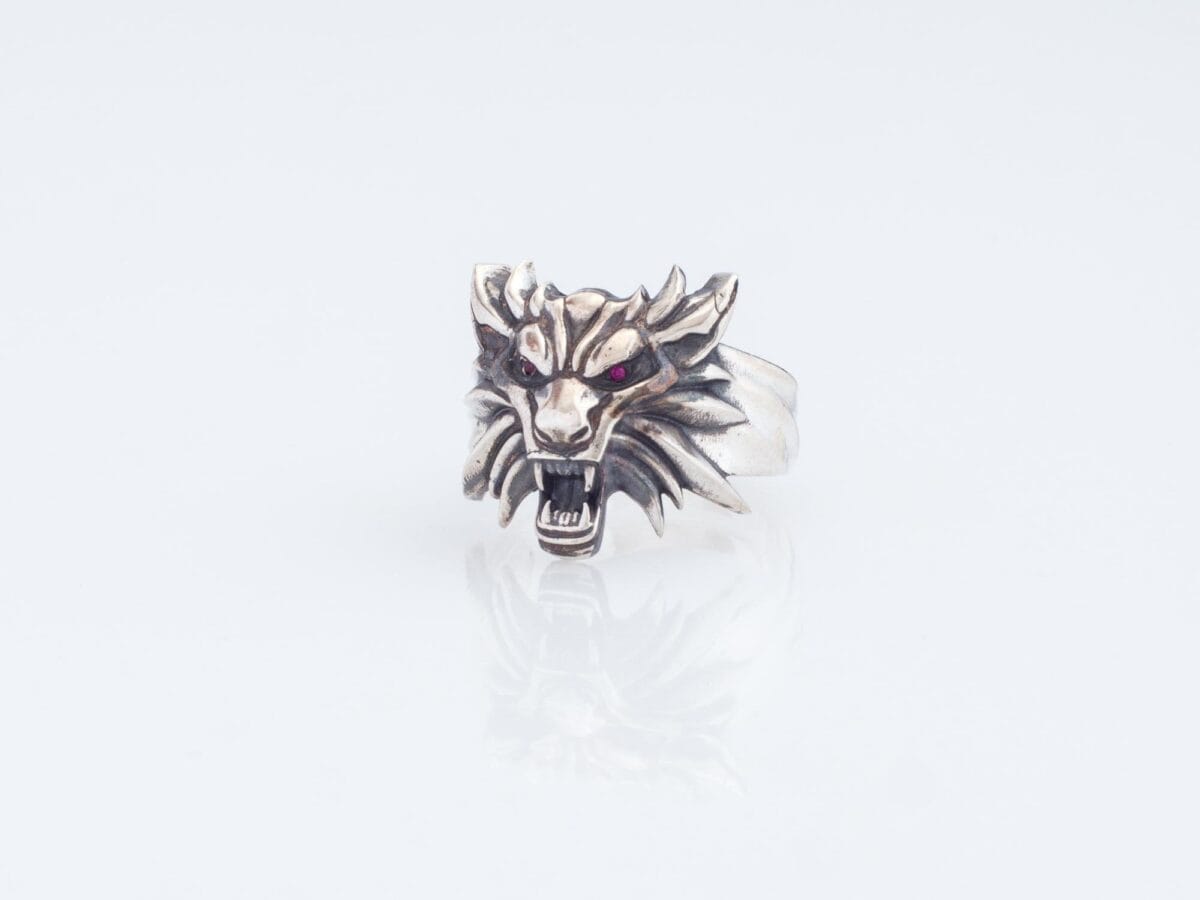 White Wolf Geralt Witcher Ring - Image 5