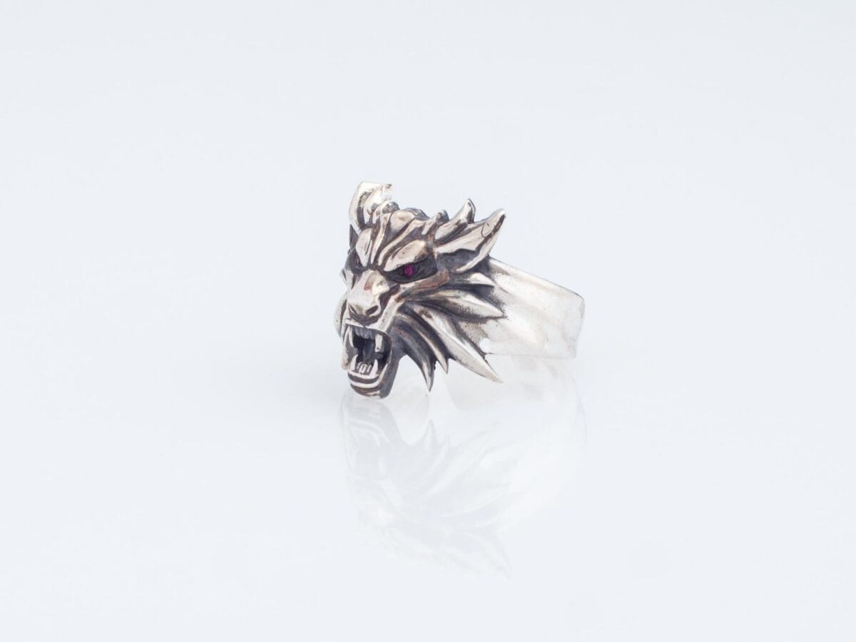 White Wolf Geralt Witcher Ring - Image 6