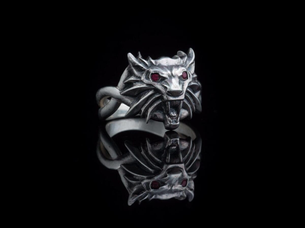 Geralt medallion Wolf Small Witcher Ring - Image 6